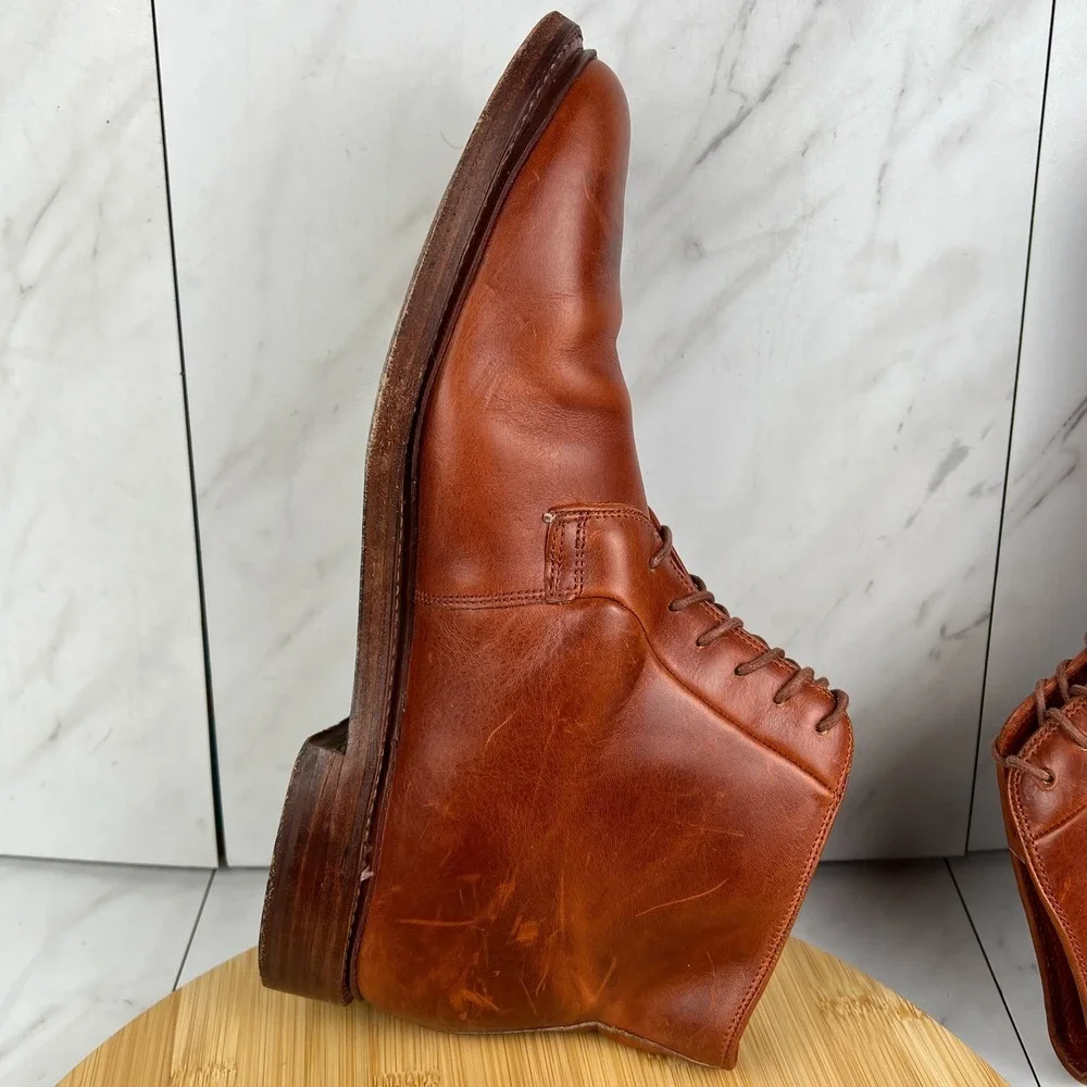 Florsheim x Duckie Brown Mens Size 11 D Brown Leather Lace Up Boots 19140
